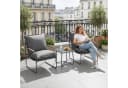 Woltu Gartenlounge-Set 3-tlg. Grau mit abnehmbaren Kissen Bild 1