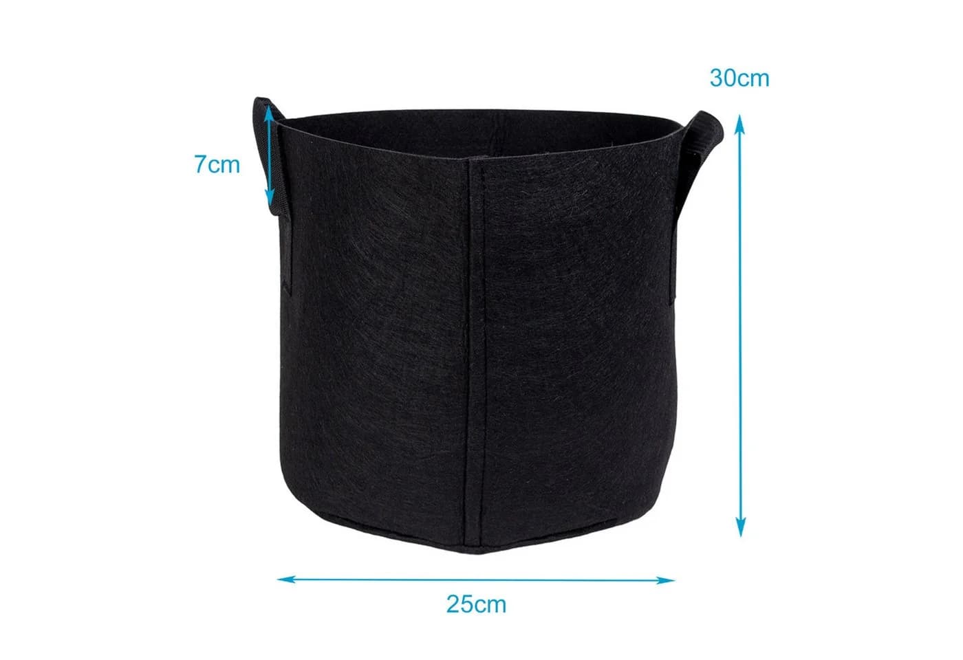 Intirilife Vlies Pflanzkübel 20L mit Tragegriffen 5er-Pack