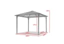 TOOLPORT Pavillon Gartenpavillon Moonlight Deluxe Grau mit 4 Seitenteilen und Moskitonetzen Bild 3