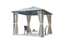TOOLPORT Hardtop Gartenpavillon Moonlight Deluxe 3x3 m Creme mit Seitenteilen Bild 2