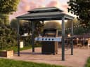 TOOLPORT Pavillon BBQ Grillpavillon Anthrazit Bild 2