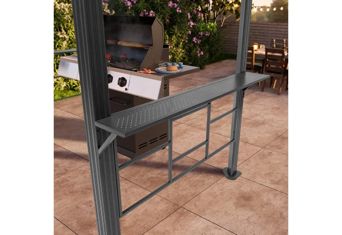 TOOLPORT Pavillon BBQ Grillpavillon Anthrazit - Bild 5