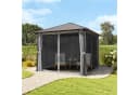 TOOLPORT Pavillon Gartenpavillon 3x3 m Moonlight Superior grau mit 4 Seitenteilen und 4 Moskitonetzen Bild 4