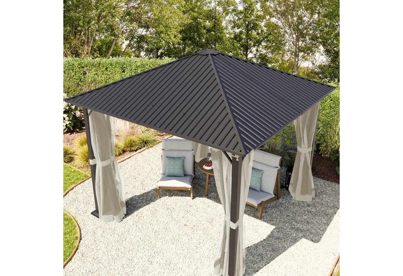 TOOLPORT Pavillon 3x3 m Moonlight Superior Cream - Bild 3