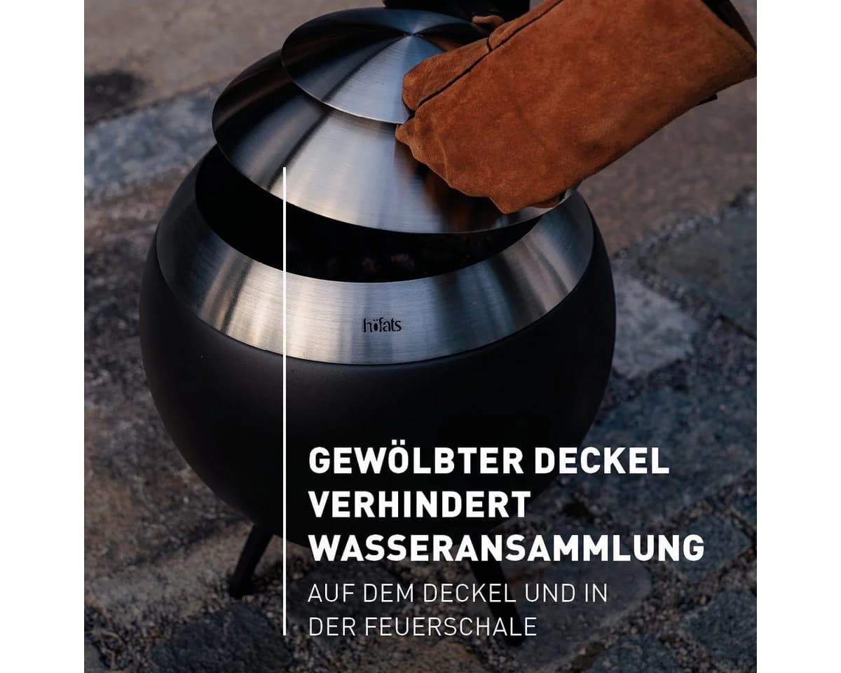 höfats Feuerkorb MOON 45 Deckel, langlebiges Produkt, ⌀ 43 cm - Bild 5