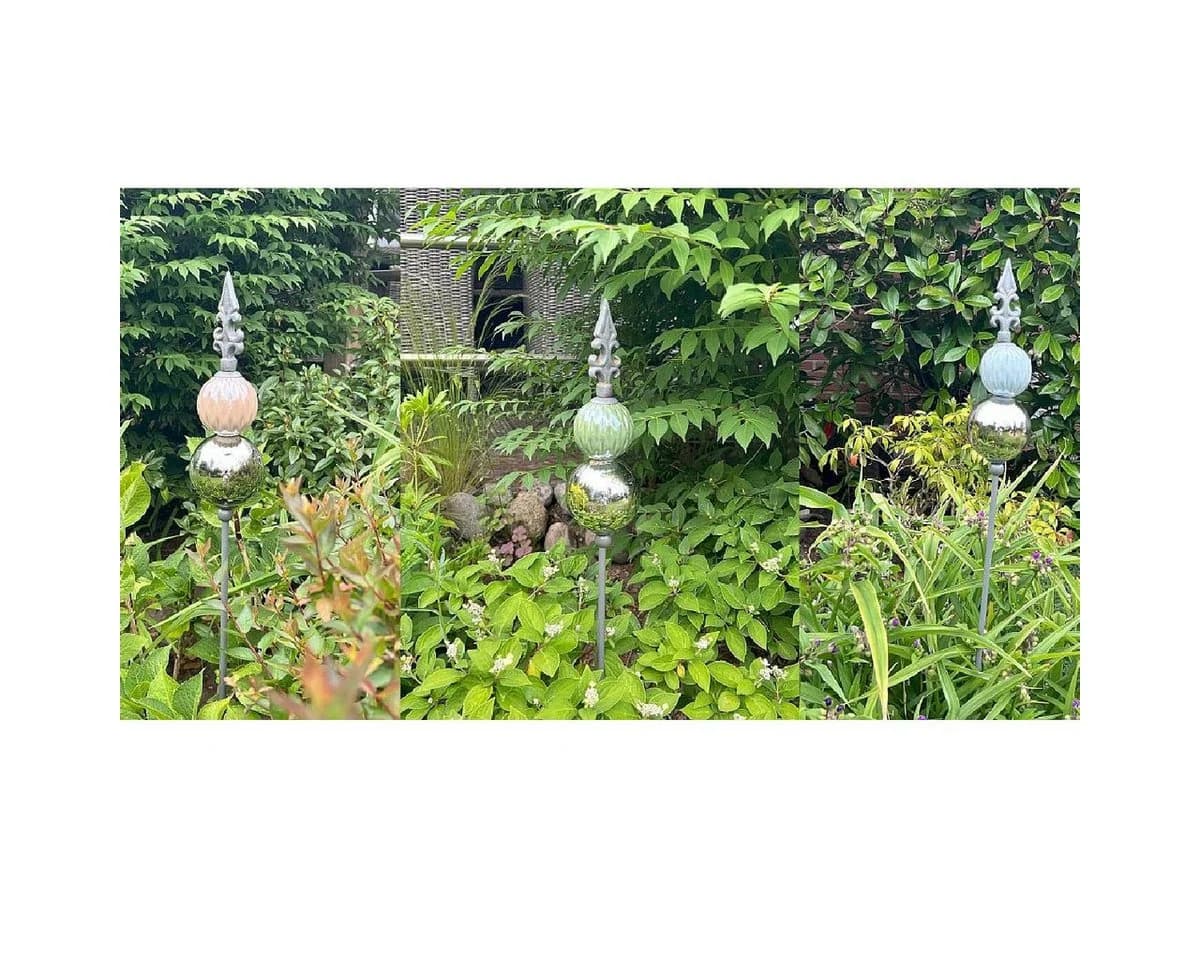 Dragimex Gartenstecker 3er-Set Eisen Lilienform Bunt - Bild 2