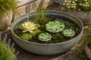 finehomegarden Teichfigur Lotusblatt Porzellan Grün 2er Set Bild 1