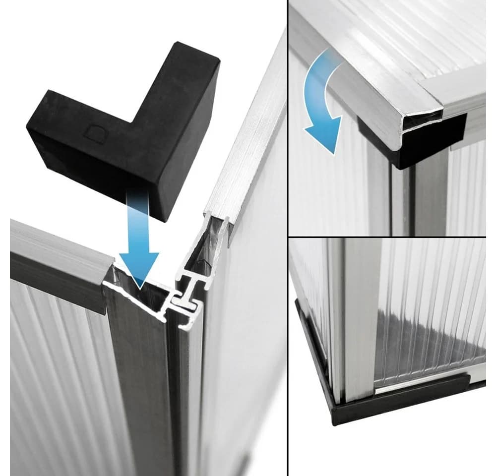 ECD Germany Frühbeet Gewächshaus Aluminium Polycarbonat - Bild 5