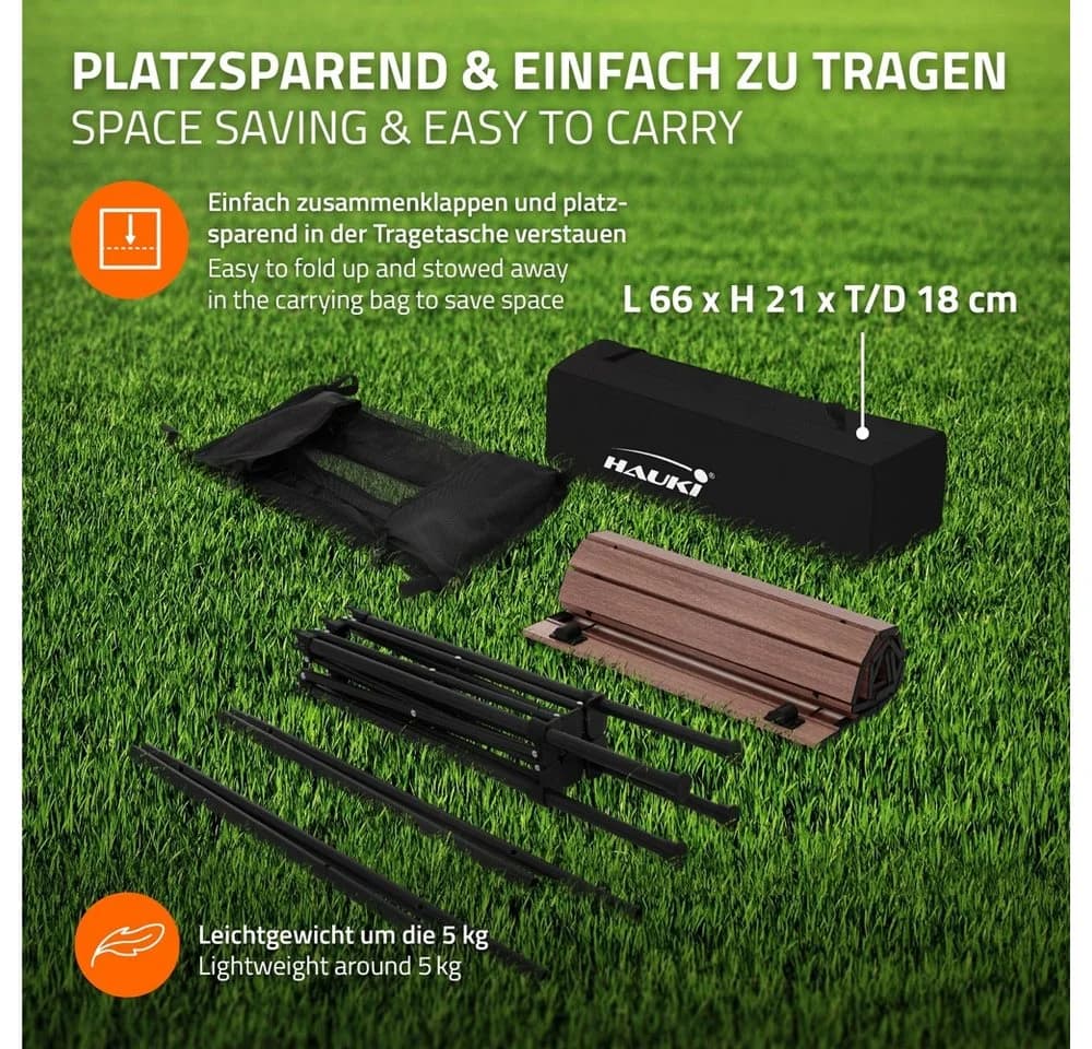 Hauki Campingmöbel-Set 3-tlg. mit Aluminiumtisch & 2 Klappstühlen - Bild 4