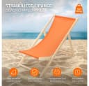 ECD Germany 5er Set Gartenliege Holz Klappbar Strandliege Orange Bild 1