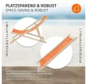 ECD Germany 5er Set Gartenliege Holz Klappbar Strandliege Orange Bild 5