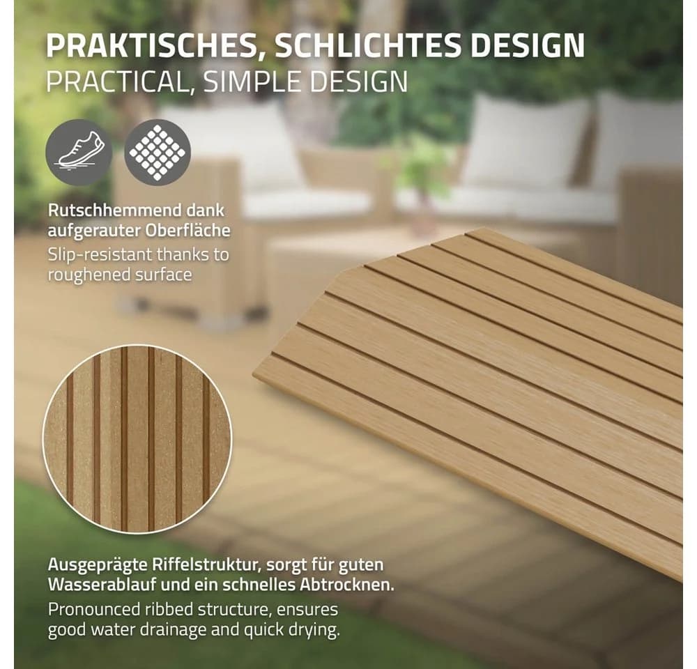 ML-DESIGN WPC Abschlussleiste gerade Teak-Optik - Bild 4