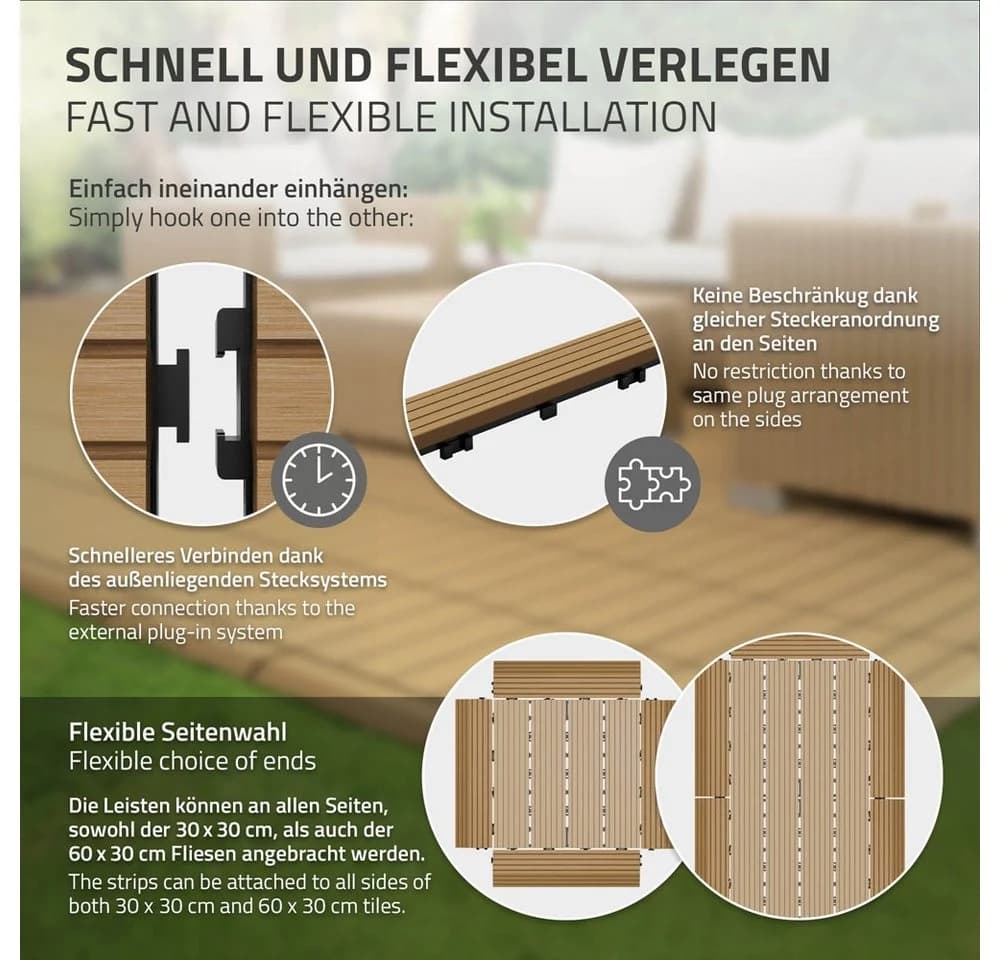 ML-DESIGN WPC Abschlussleiste gerade Teak-Optik - Bild 5