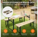 ML-DESIGN Garten-Kindersitzgruppe Klappbar Tannenholz Braun Bild 1