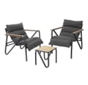 ML-DESIGN Gartenlounge-Set 3-tlg. Anthrazit/Grau mit Keramikglas-Tisch Bild 2