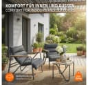 ML-DESIGN Gartenlounge-Set 3-tlg. Anthrazit/Grau mit Keramikglas-Tisch Bild 4