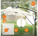 ML-DESIGN Ampelschirm Beige mit LED & Solar Bild 1
