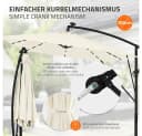 ML-DESIGN Ampelschirm Beige mit LED & Solar Bild 3