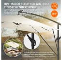 ML-DESIGN Ampelschirm Beige mit LED & Solar Bild 4