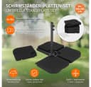 ML-DESIGN Schirmständer-Platte 4-teilig Schwarz befüllbar Bild 1