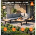 ML-DESIGN Gartenlounge-Set 3 tlg - Ecksofa mit Kissen Bild 1