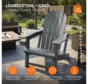 ML-DESIGN Gartenstuhl Adirondack Grau Kunststoff-Holzoptik Bild 1