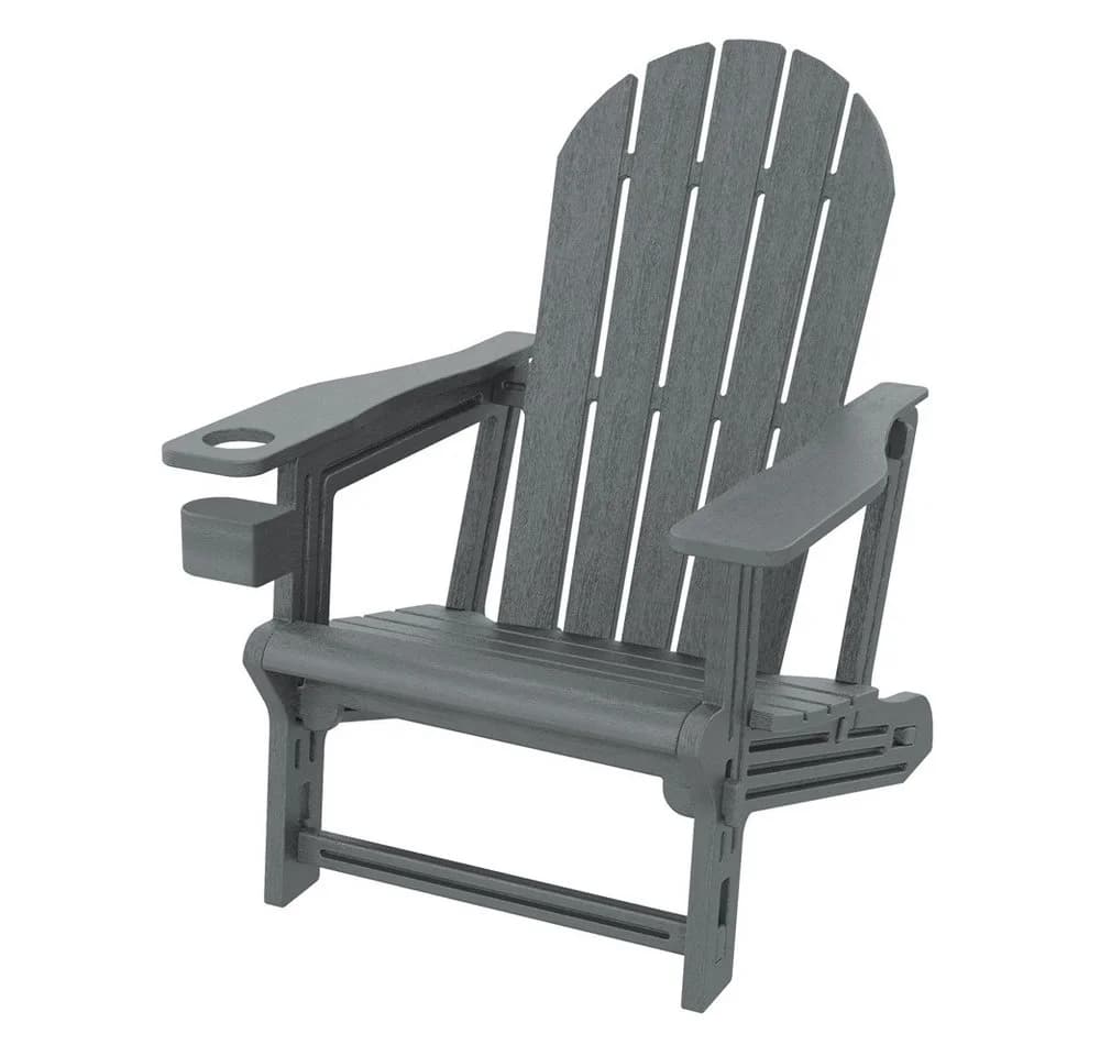 ML-DESIGN Gartenstuhl Adirondack Grau Kunststoff-Holzoptik - Bild 2