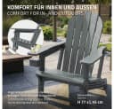 ML-DESIGN Gartenstuhl Adirondack Grau Kunststoff-Holzoptik Bild 4