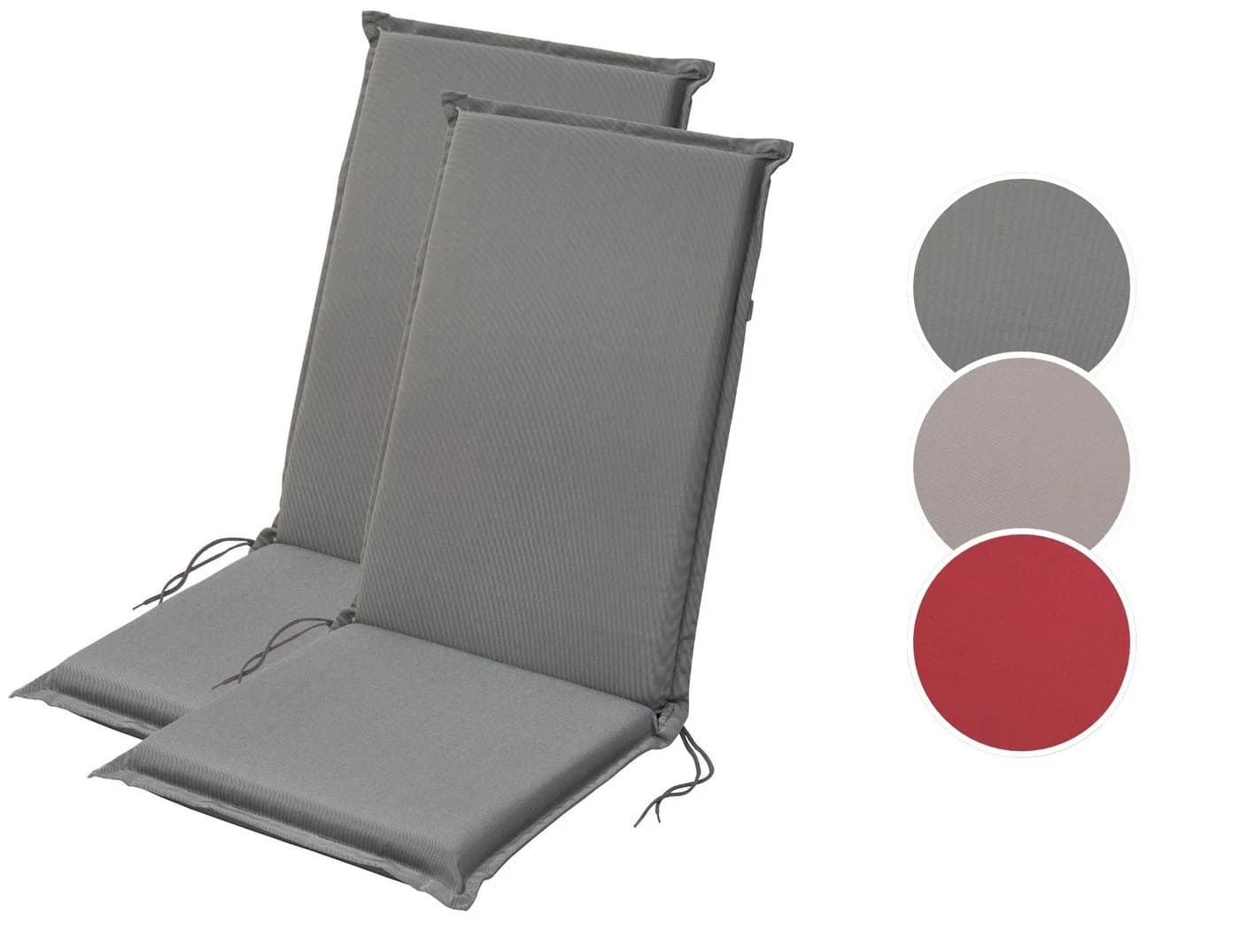XDREAM Hochlehnerauflage 2er Set Anthrazit - Bild 2
