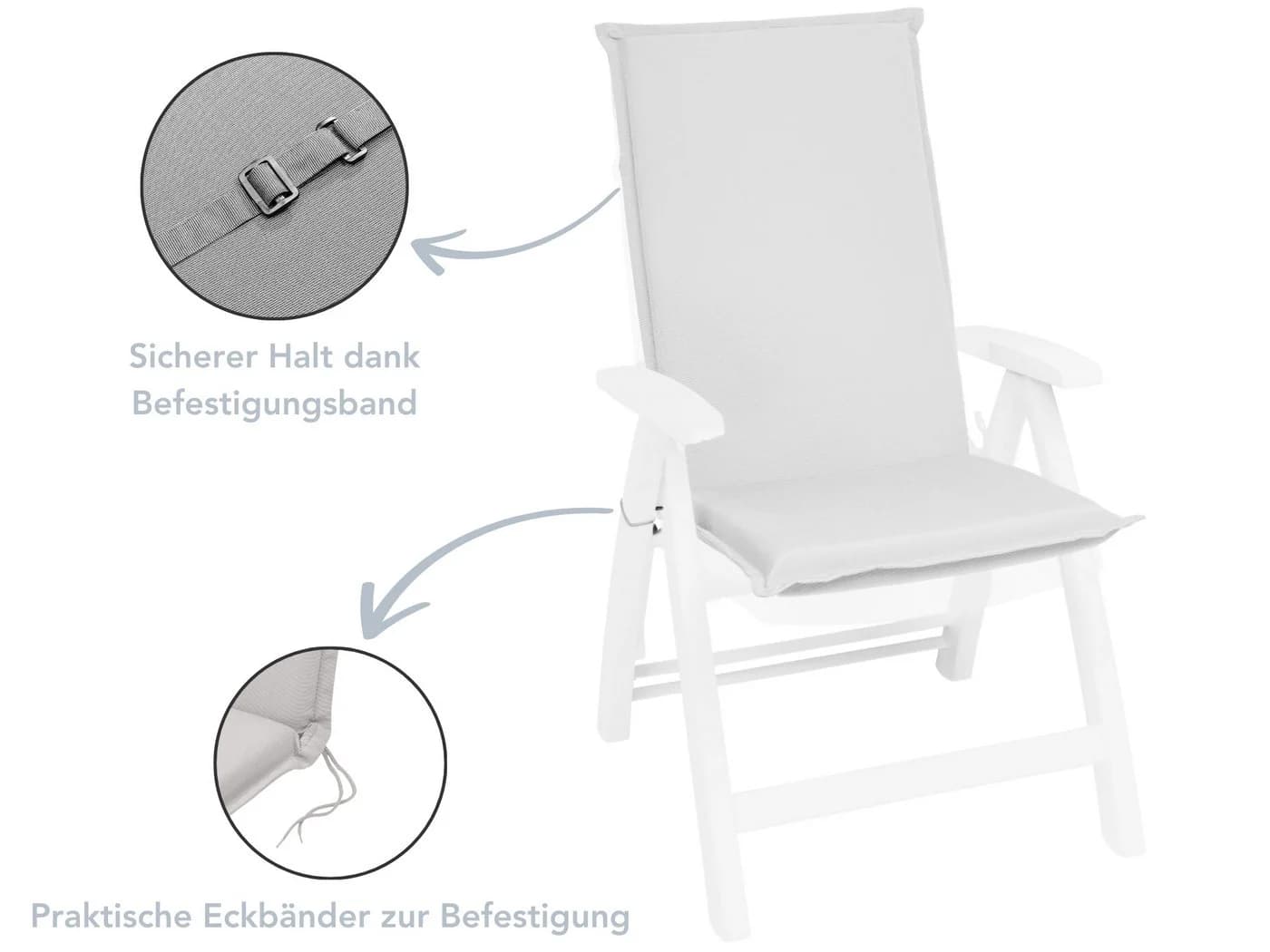 XDREAM Hochlehnerauflage 2er Set Anthrazit - Bild 4