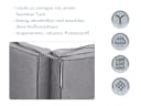 XDREAM Liegenauflage XXL Grau Microfaser Bild 3
