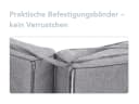 XDREAM Liegenauflage XXL Grau Microfaser Bild 4