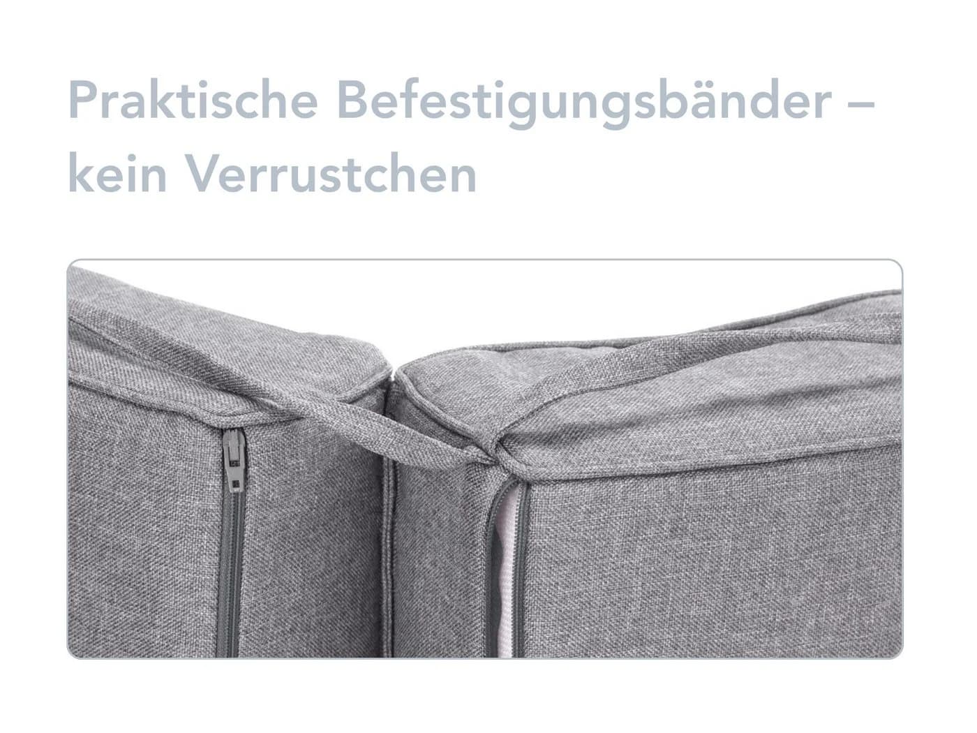 XDREAM Liegenauflage XXL Grau Microfaser - Bild 4