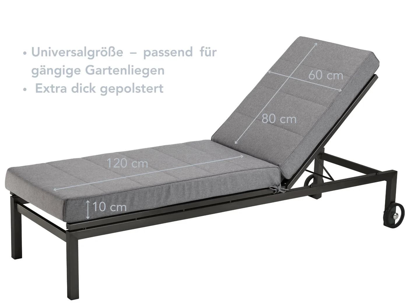 XDREAM Liegenauflage XXL Grau Microfaser - Bild 5
