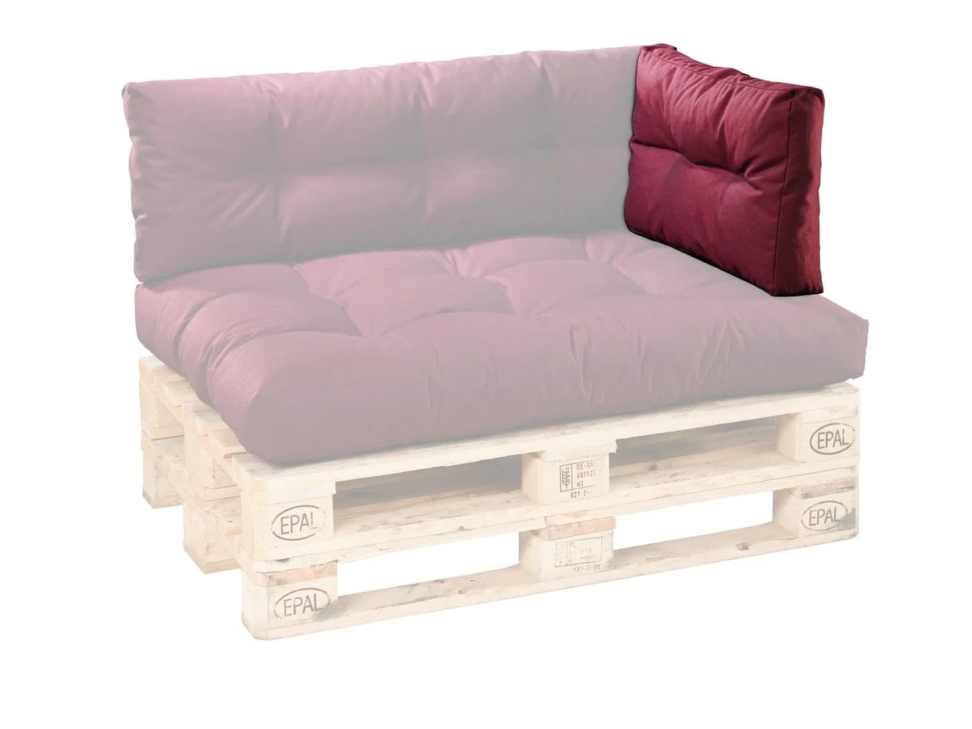 XDREAM Palettenkissen Set Rot Indoor Outdoor Europalette - Bild 2