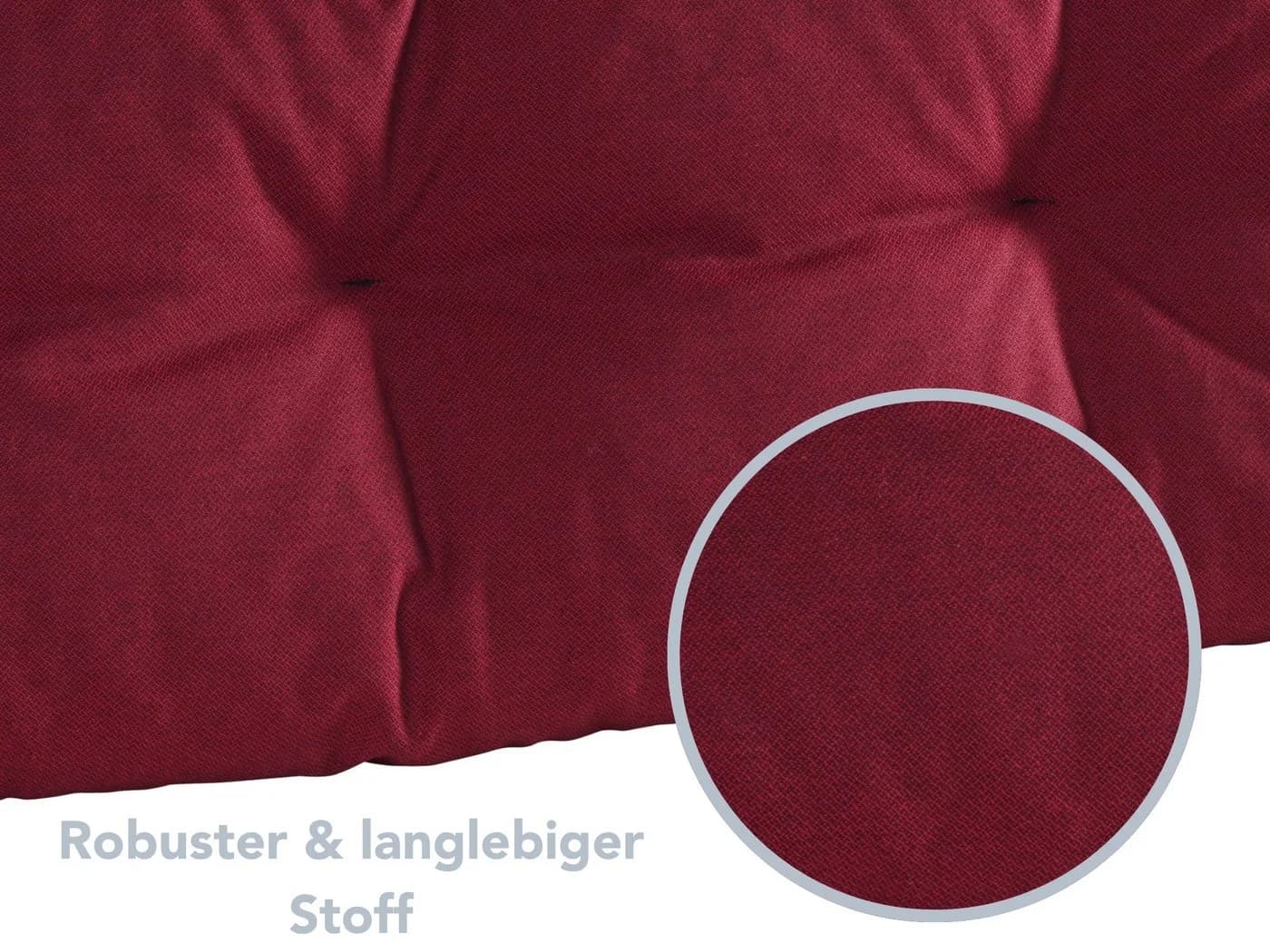 XDREAM Palettenkissen Set Rot Indoor Outdoor Europalette - Bild 3