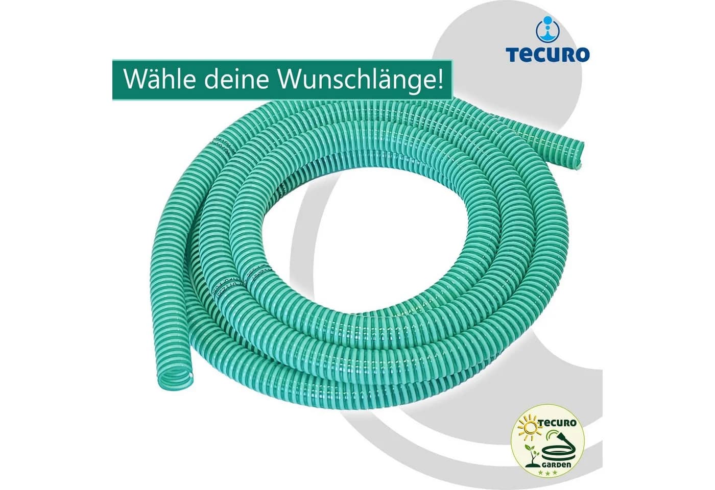 tecuro Bewässerungsschlauch Saug- und Druckschlauch DN 25 PVC