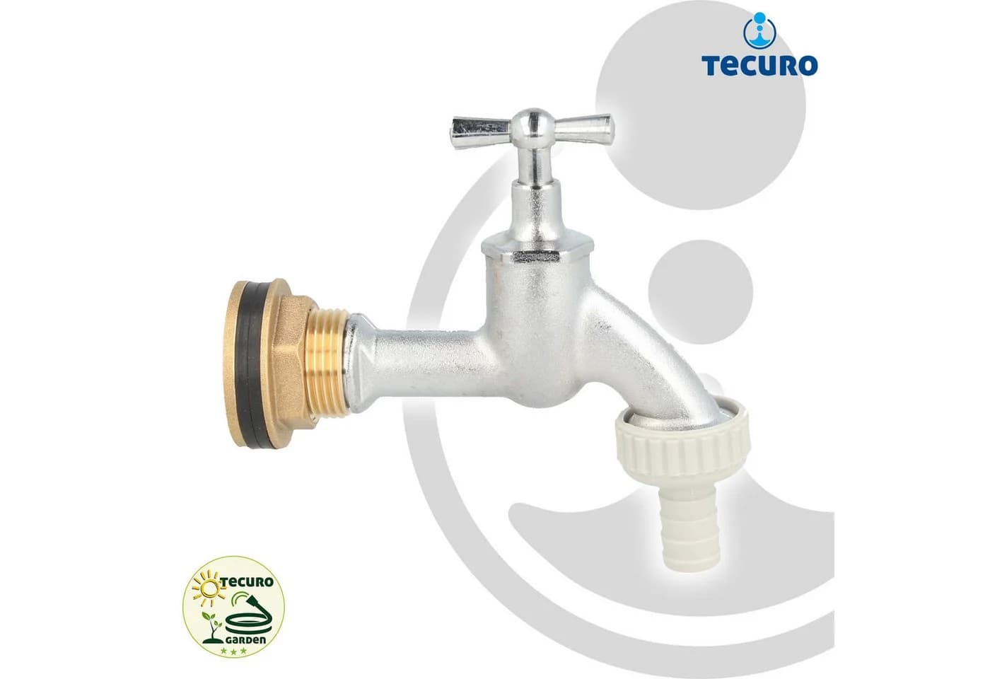 tecuro Auslaufventil mit Behälterverschraubung für Regentonne Wassertank - Bild 3