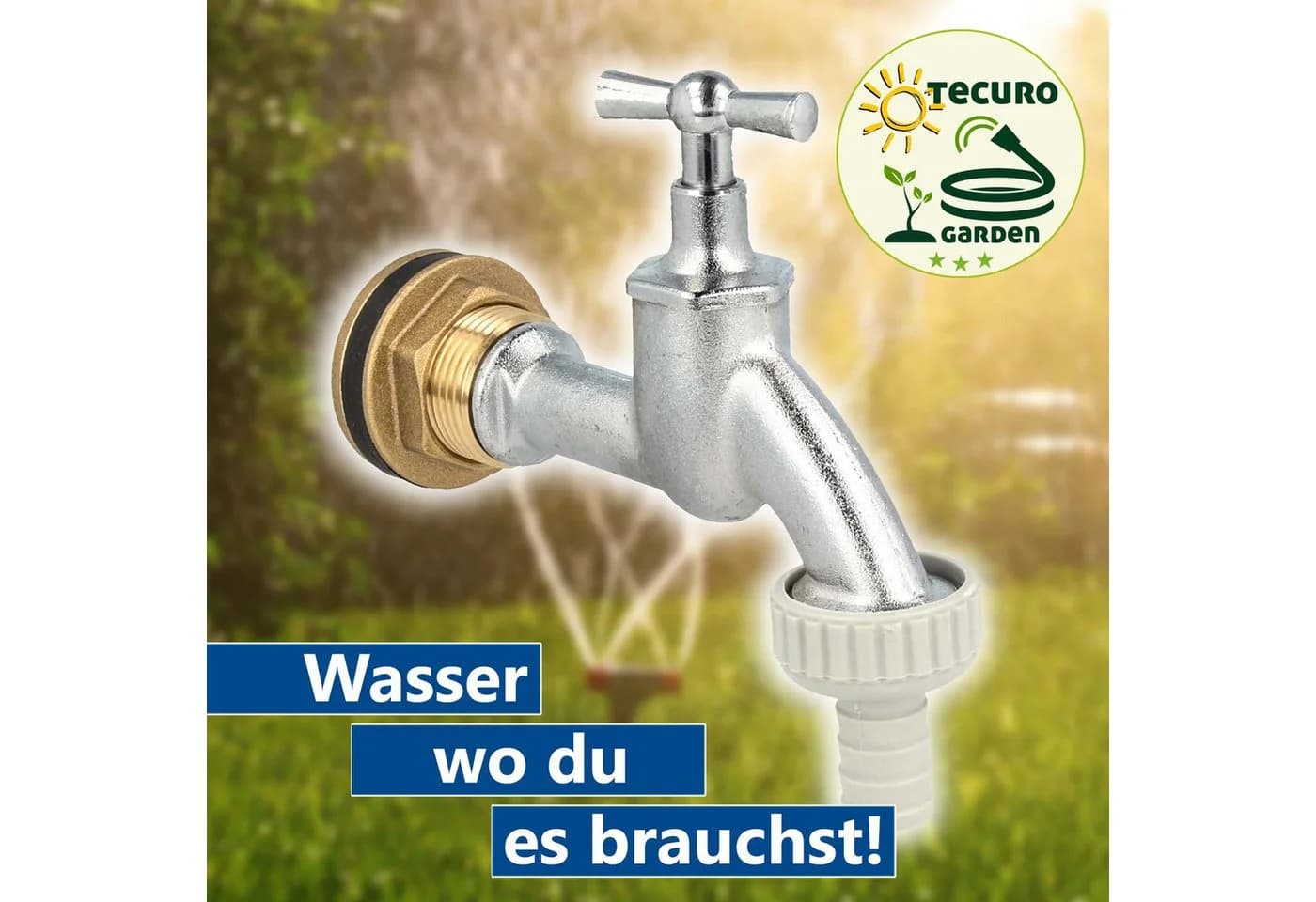 tecuro Auslaufventil mit Behälterverschraubung für Regentonne Wassertank - Bild 5