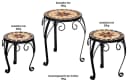 Kamelio Blumenhocker 3er Set Mosaik Metall Bild 5