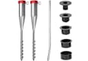 Kamelio Bodenhülse Metall Sonnenschirmständer Adapter Set Silber Bild 2