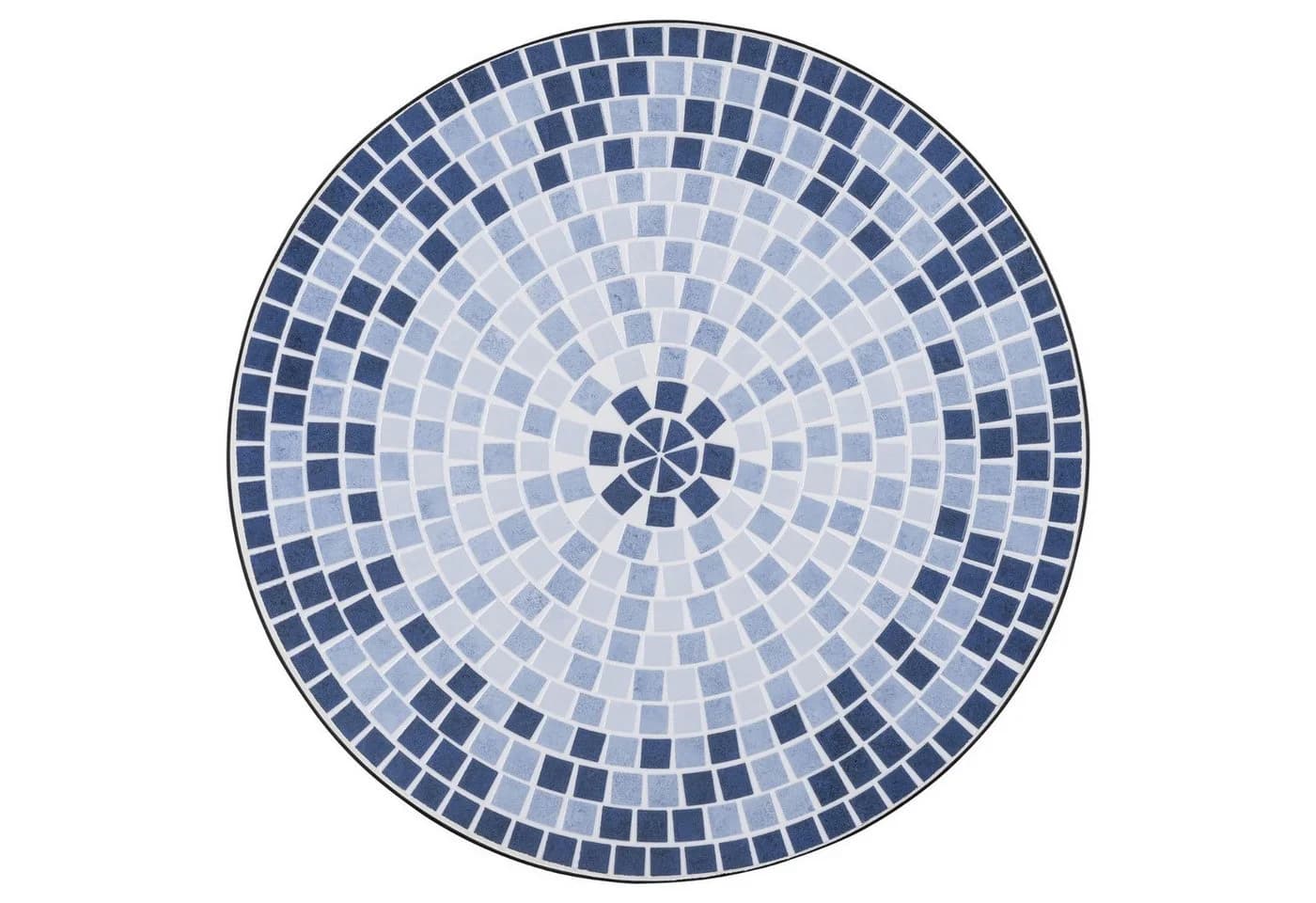Mosaik-Meister Gartentisch Mosaik Metall 60 cm Blau Schwarz - Bild 5