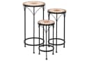 Mosaik-Meister Blumenhocker 3er Set Mosaik Beistelltisch schwarz mediterran Bild 2