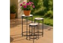Mosaik-Meister Blumenhocker 3er Set Mosaik Beistelltisch schwarz mediterran Bild 4