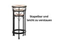 Mosaik-Meister Blumenhocker 3er Set Mosaik Beistelltisch schwarz mediterran Bild 5