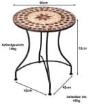 Kamelio Balkonset Mosaik 3-tlg. Schwarz Metall Bild 5