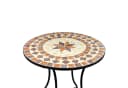 Kamelio Gartentisch 60cm Mosaiktisch rund Braun/Beige Schwarz Bild 1