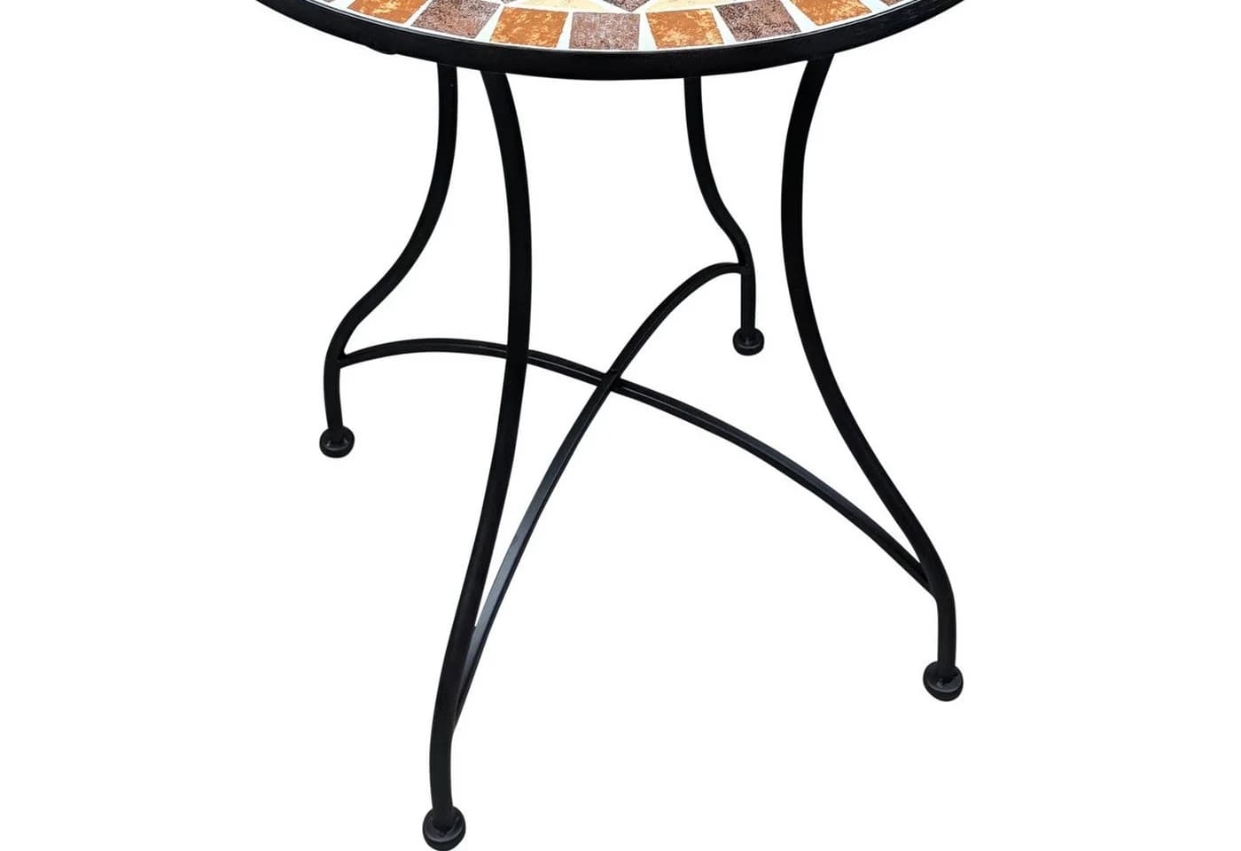Kamelio Gartentisch 60cm Mosaiktisch rund Braun/Beige Schwarz - Bild 4