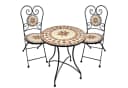 Kamelio Gartentisch 60cm Mosaiktisch rund Braun/Beige Schwarz Bild 5