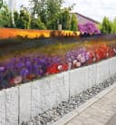 MyMaxxi Zaunbanner Sonnenaufgang Blumenfeld Sichtschutz Garten Zaun Bild 1